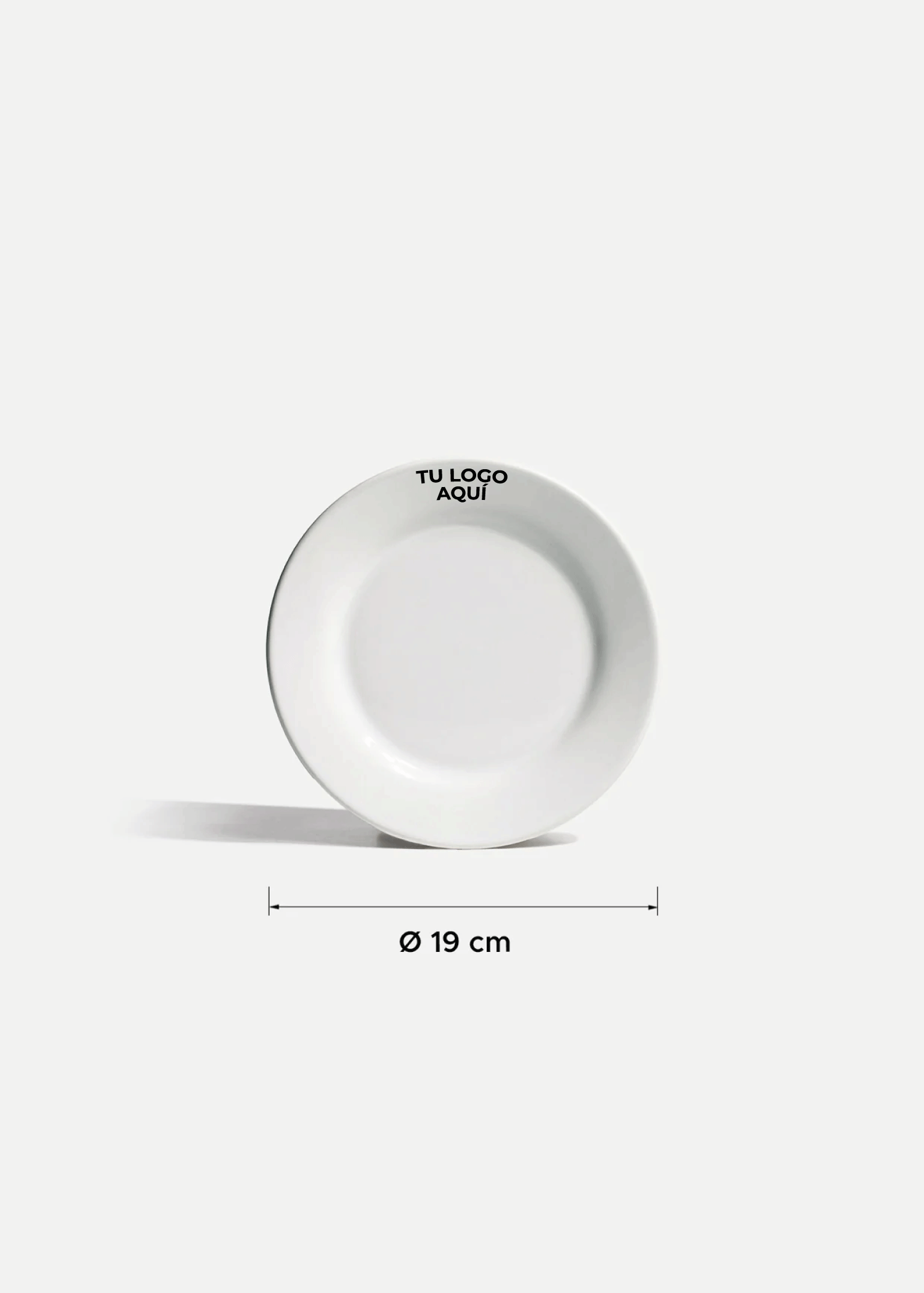 Platos de porcelana blanco Glacial + personalizado con logo doble
