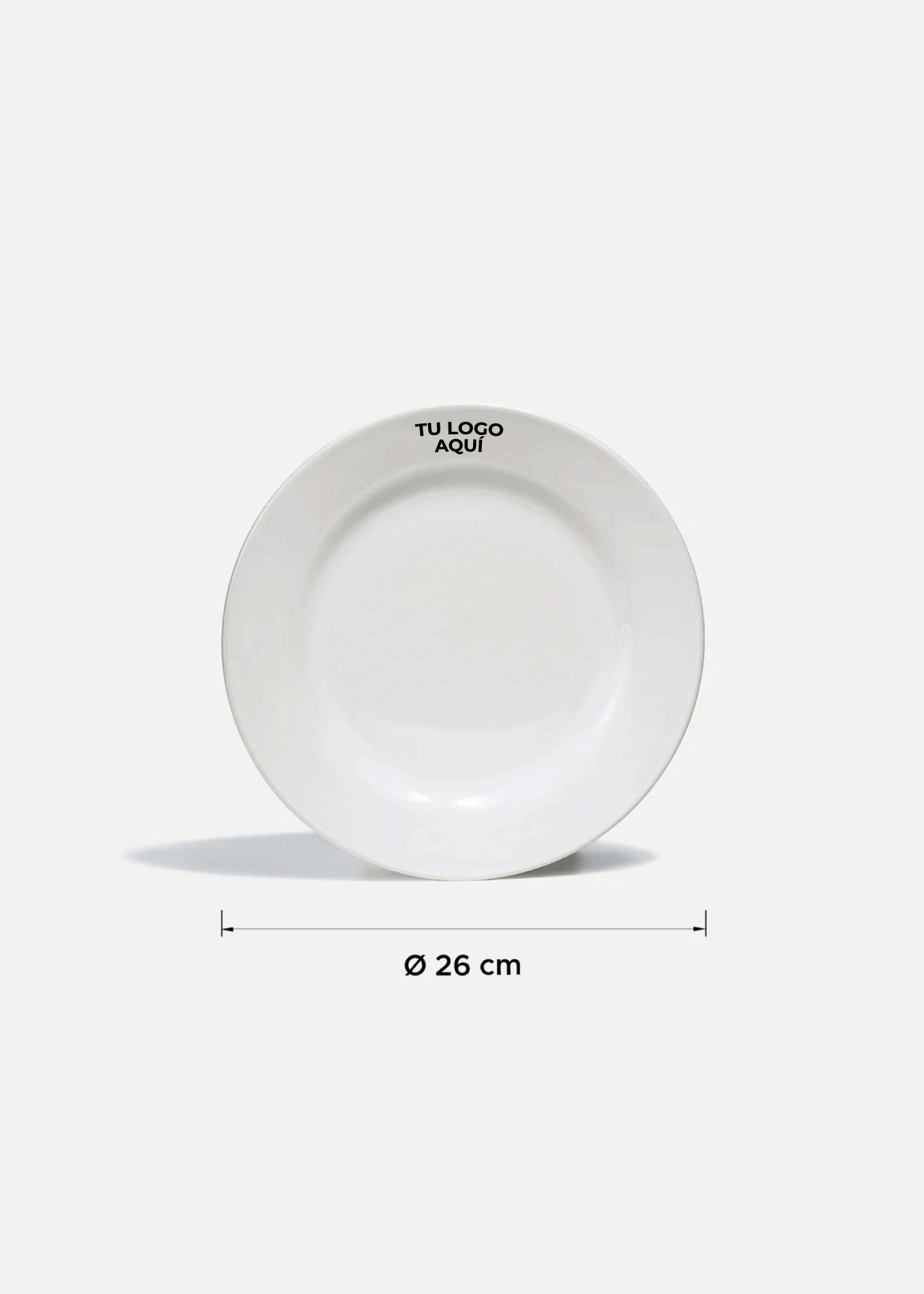 Platos de porcelana blanco Glacial + personalizado con logo doble