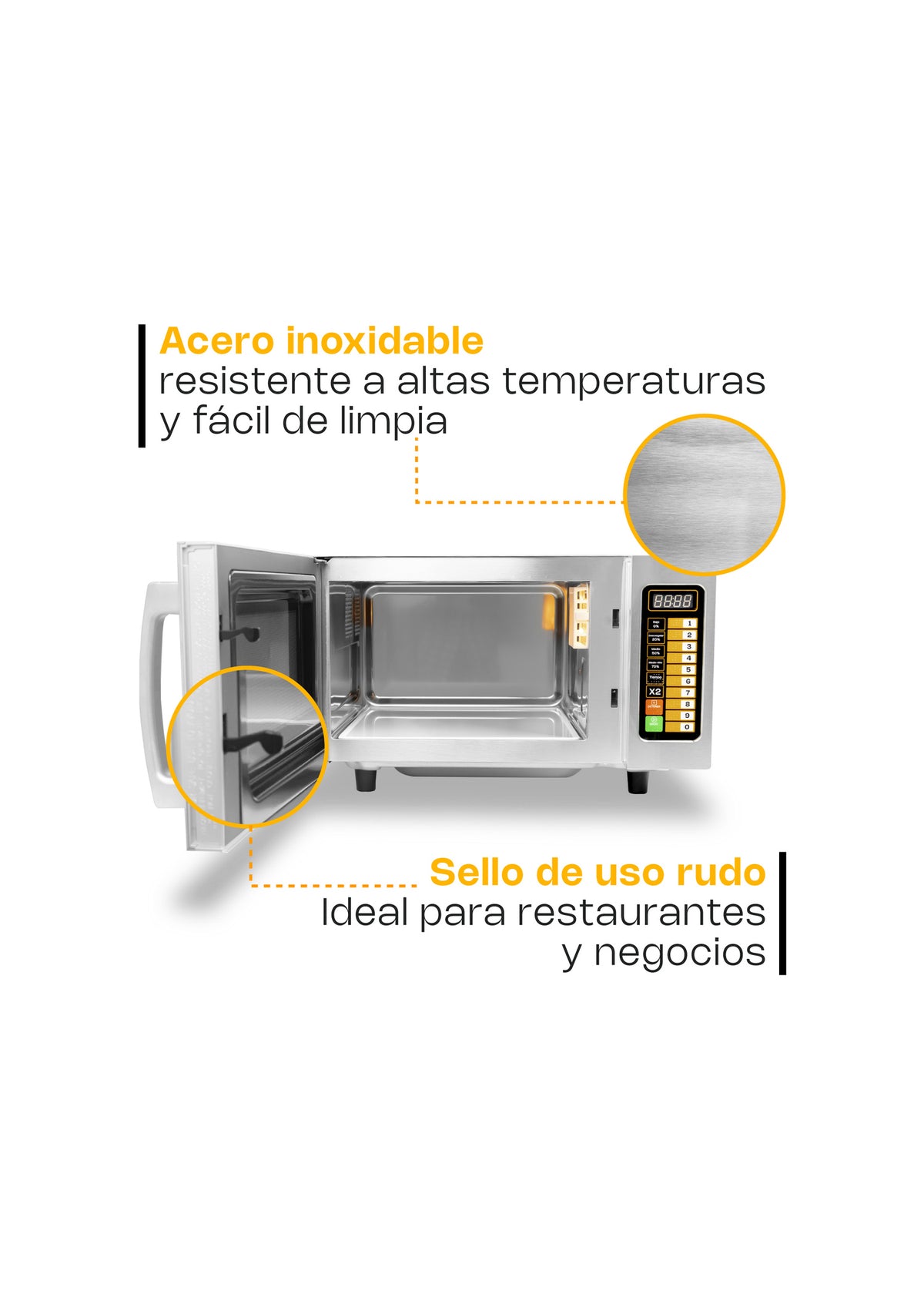 Detalle del interior y del sello de la puerta abierta — Rhino HOMIC-09D