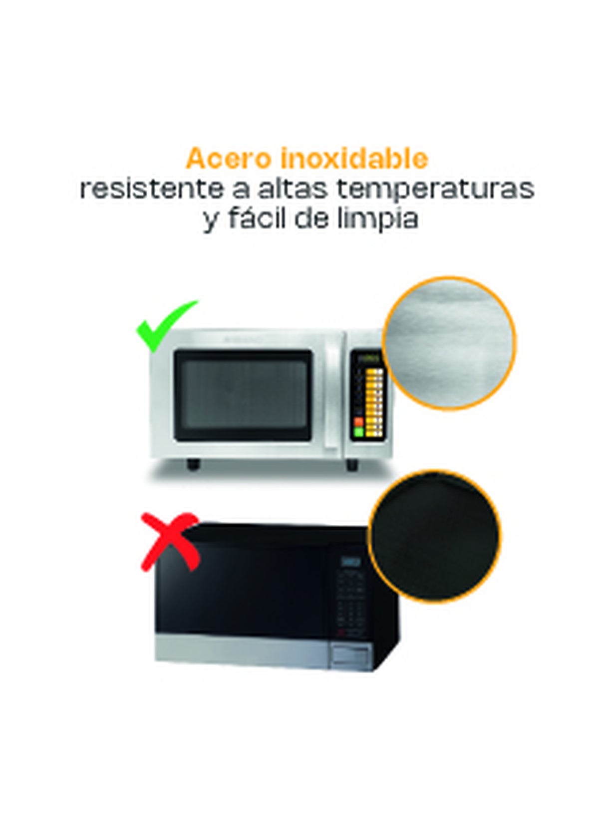 Comparativa gráfica del acabado de acero inoxidable — Rhino HOMIC-09D