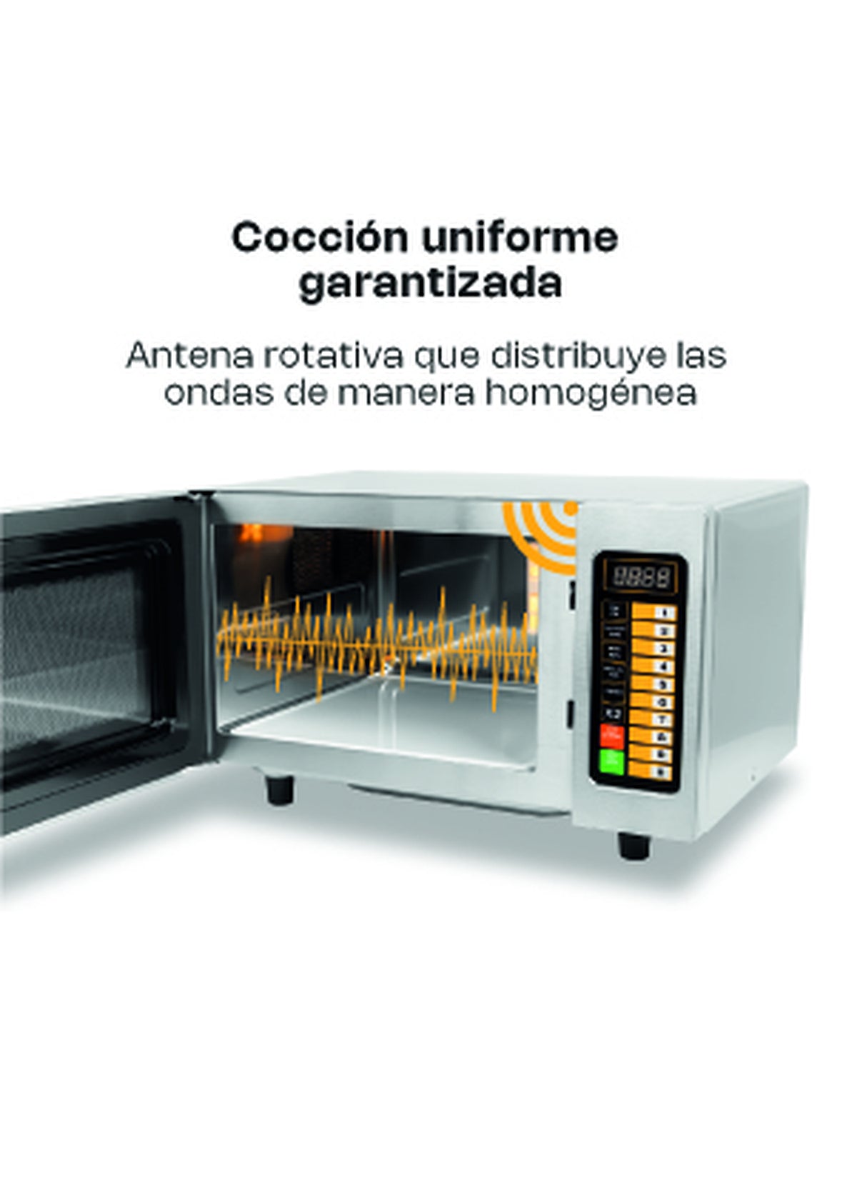 Ilustración del sistema de distribución de microondas con antena rotativa — Rhino HOMIC-09D