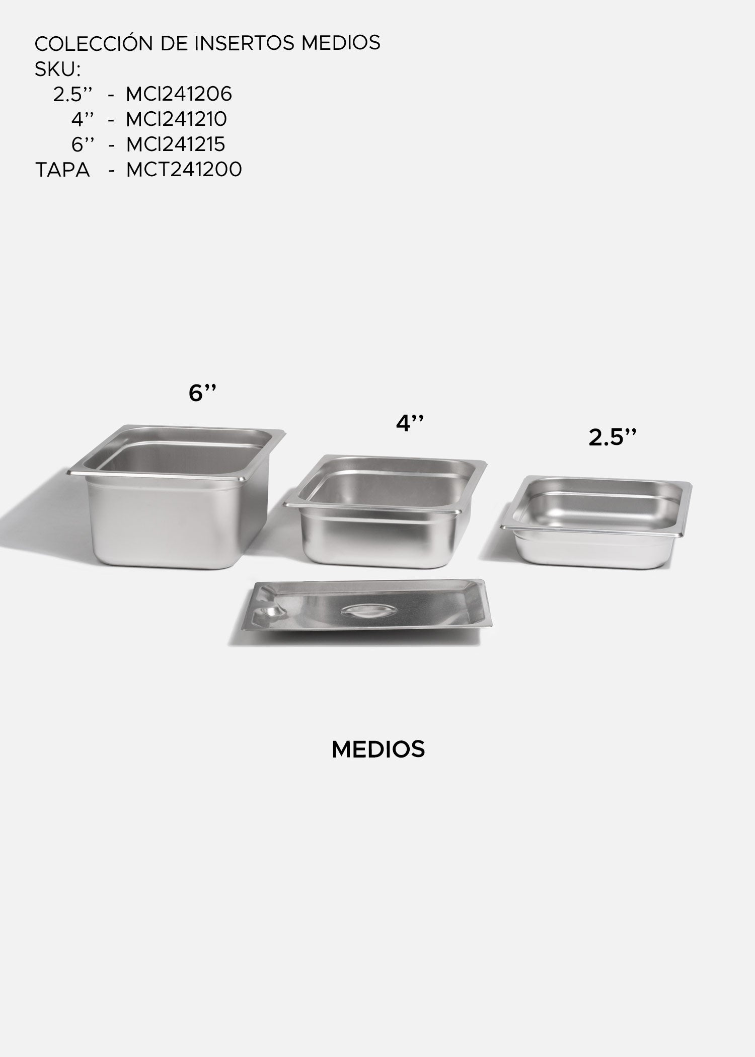 compra insertos de acero inoxidable maha