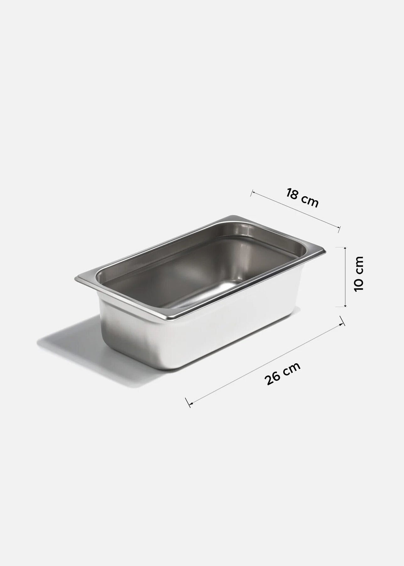 Inserto cuarto de acero inoxidable NSF profundidad 4"