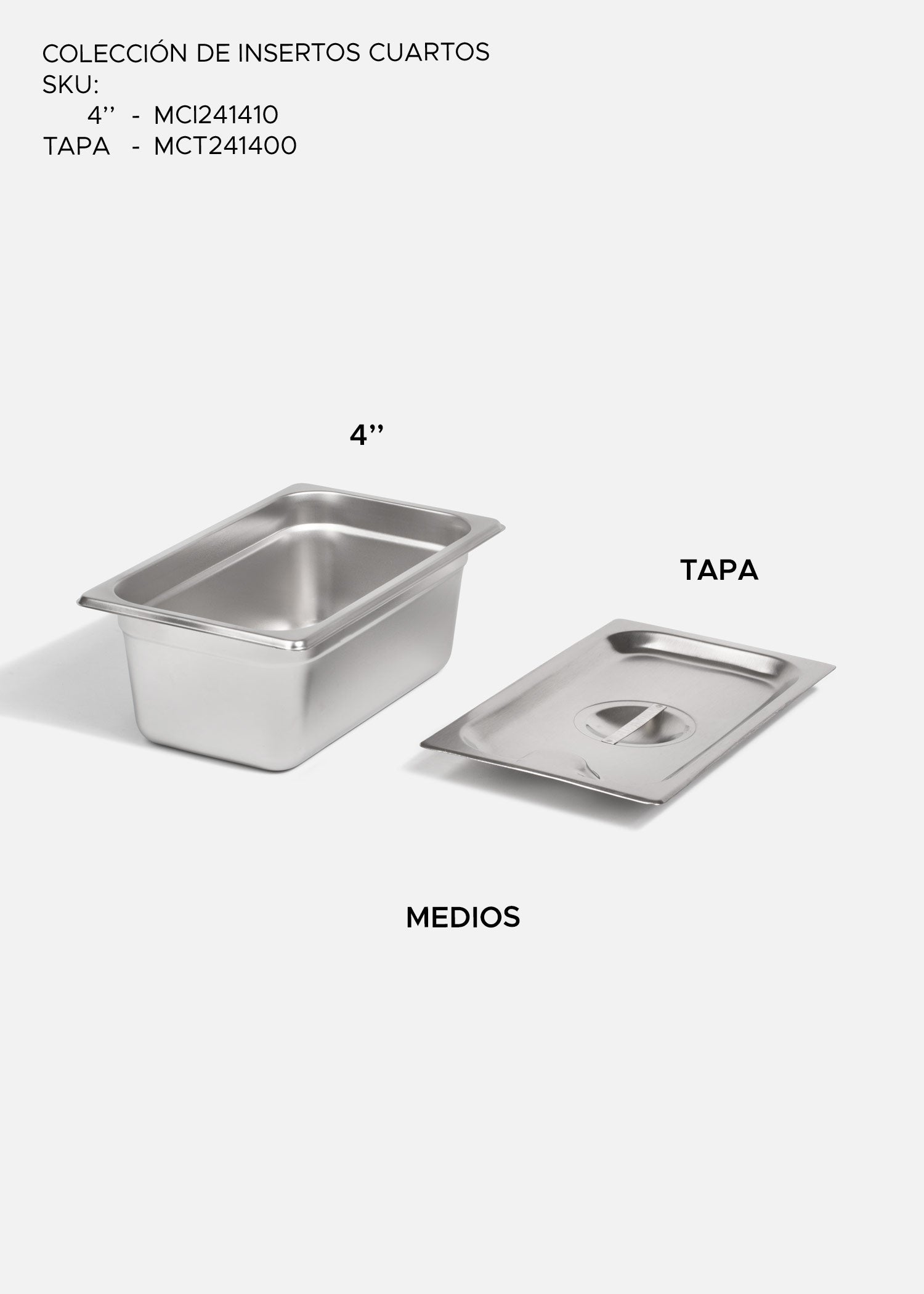 compra inserto de acero inoxidable maha