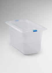 Inserto cuarto de polipropileno transparente de 6 pulgadas para alimentos