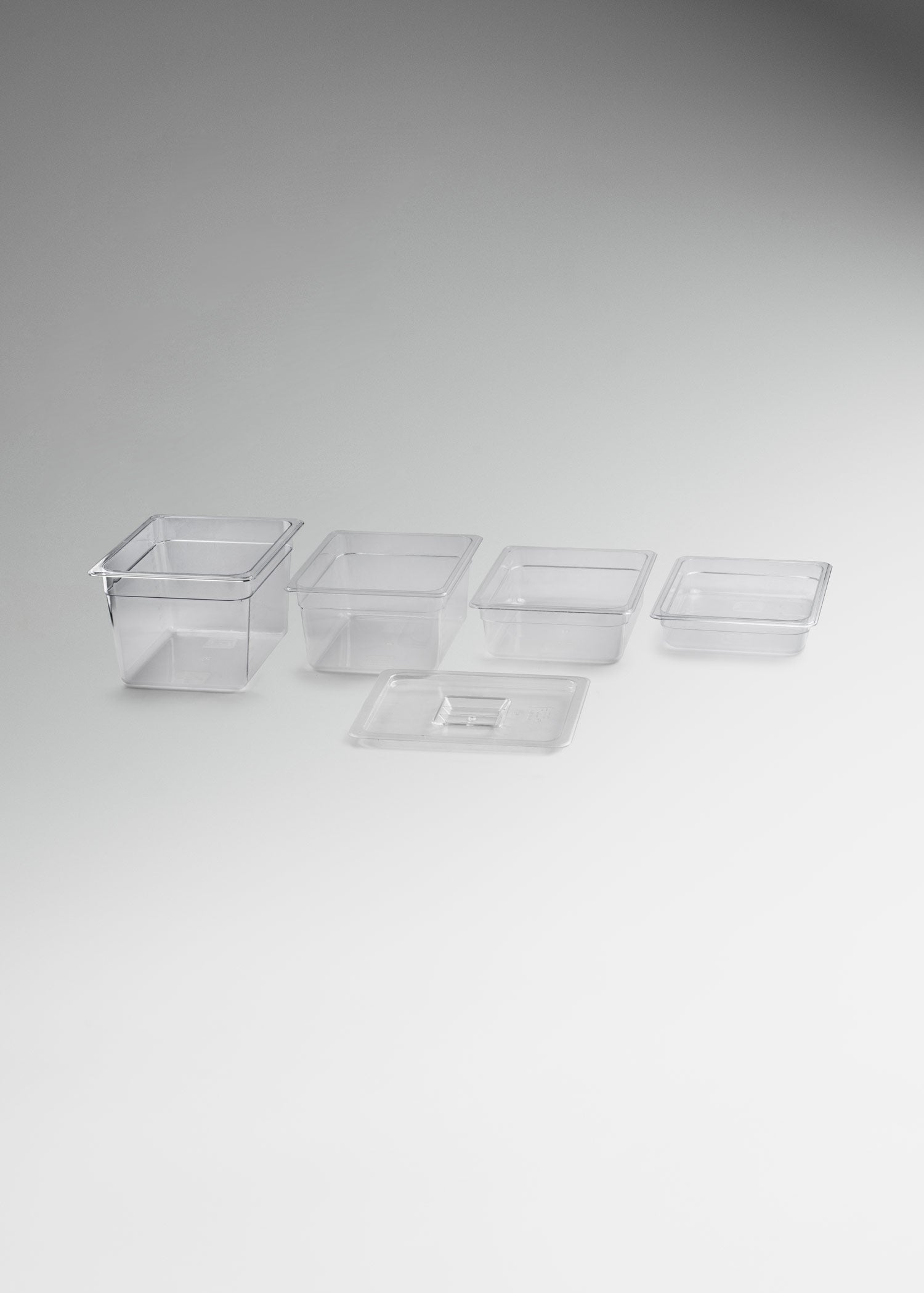 Inserto medio de policarbonato trasparente NSF profundidad 2.3", 4", 6" y 8"