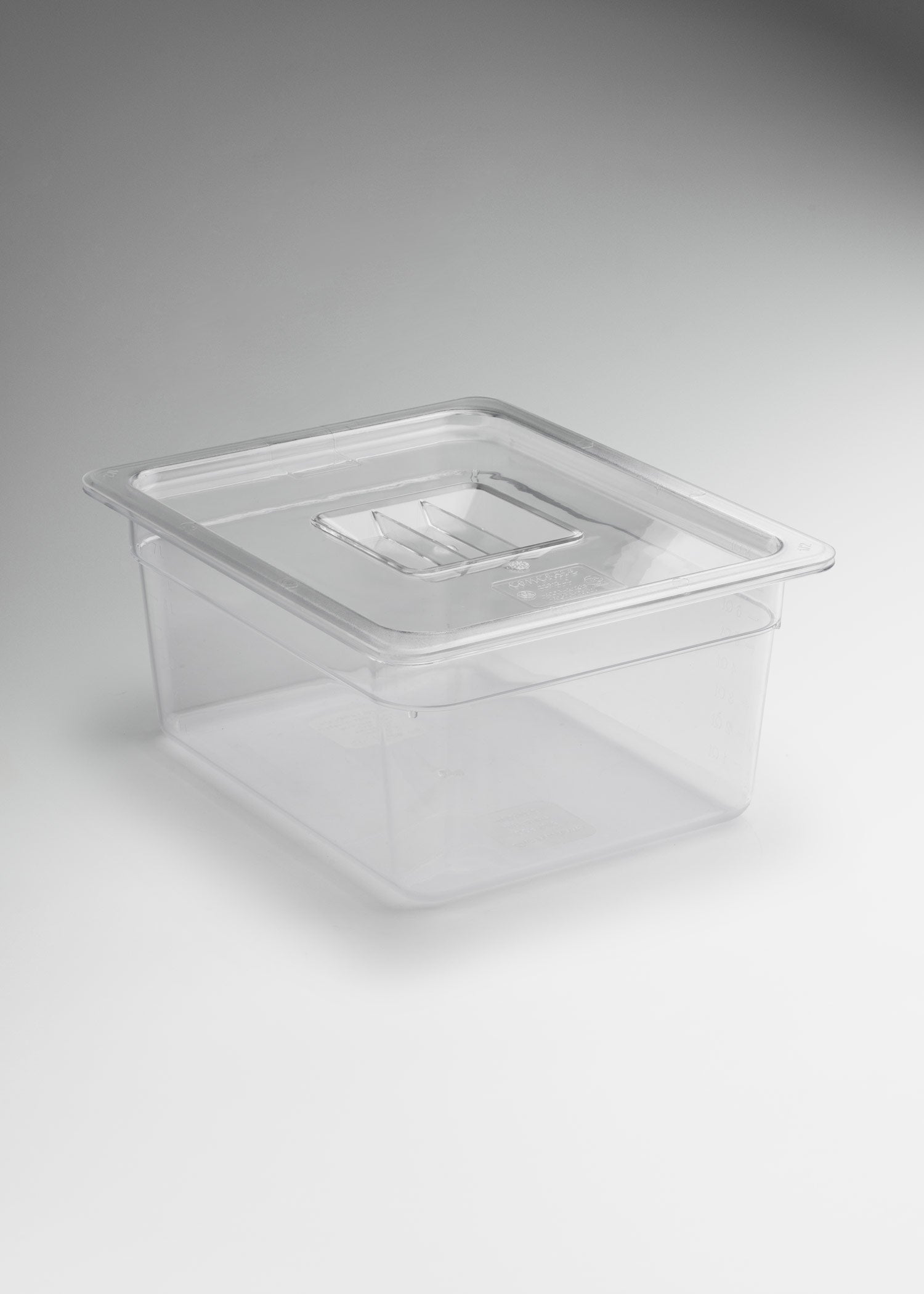 Inserto medio de policarbonato trasparente NSF profundidad 2.3", 4", 6" y 8"