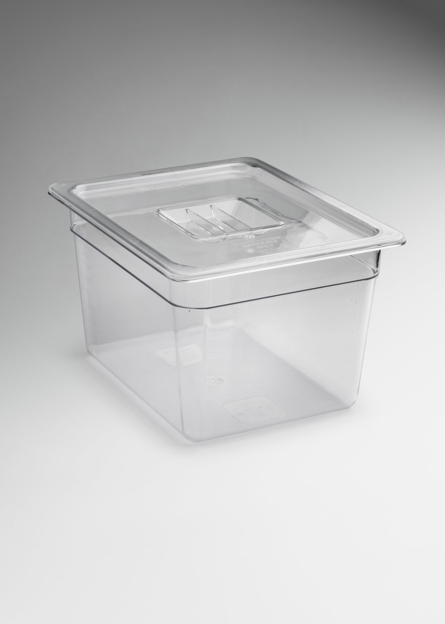 Inserto medio de policarbonato trasparente NSF profundidad 2.3", 4", 6" y 8"