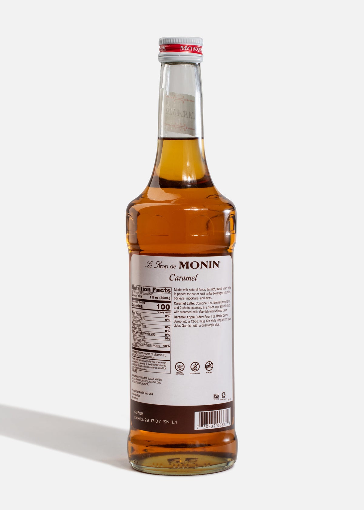 Jarabe Monin de caramelo de 750 ml — fotografía de producto, vista 4