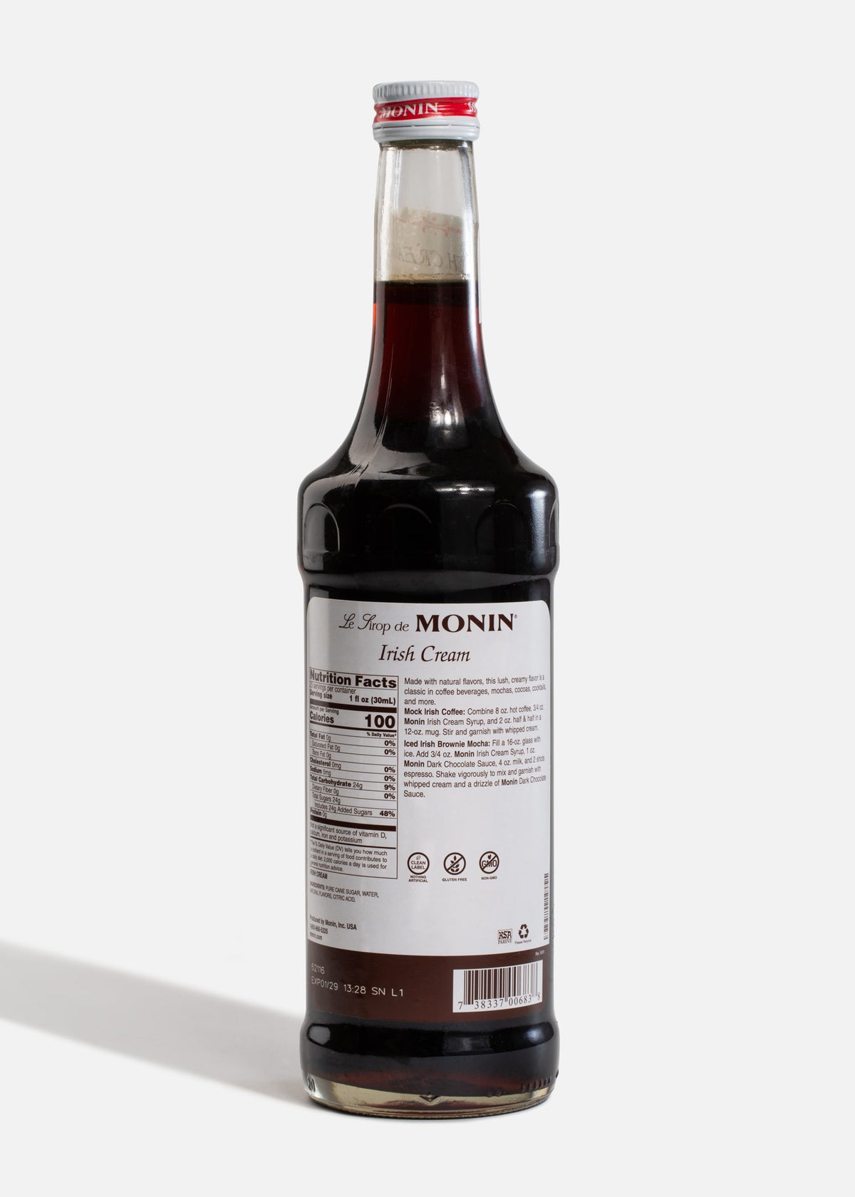 Jarabe Monin de crema irlandesa de 750 ml — fotografía de producto, vista 4
