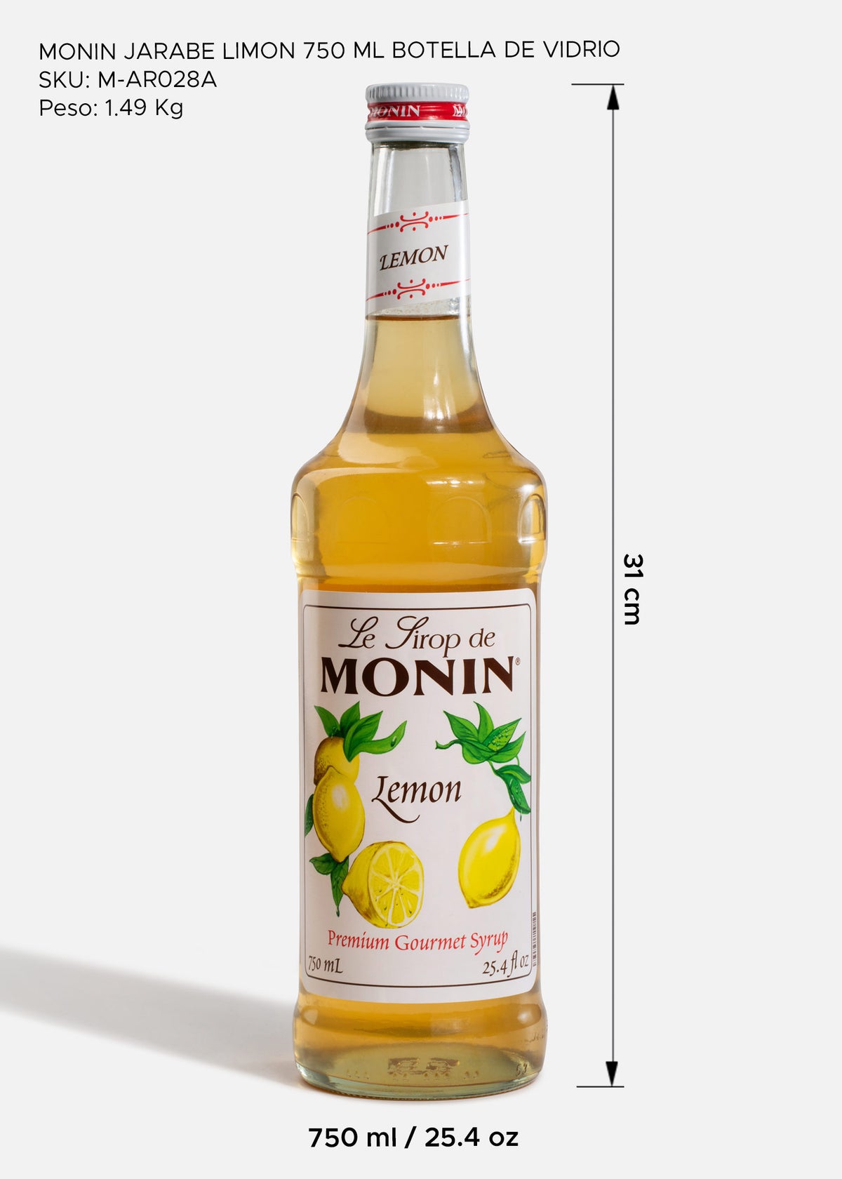 Jarabe Monin de limón de 750 ml — fotografía de producto, vista 2