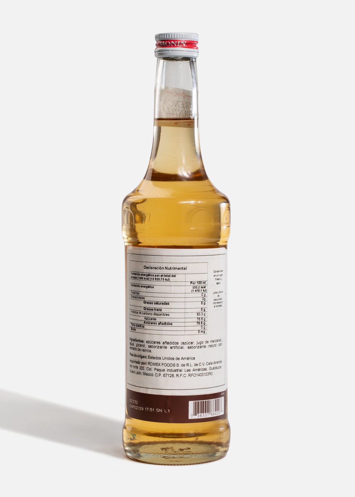 Jarabe Monin de vainilla de 750 ml — fotografía de producto, vista 4
