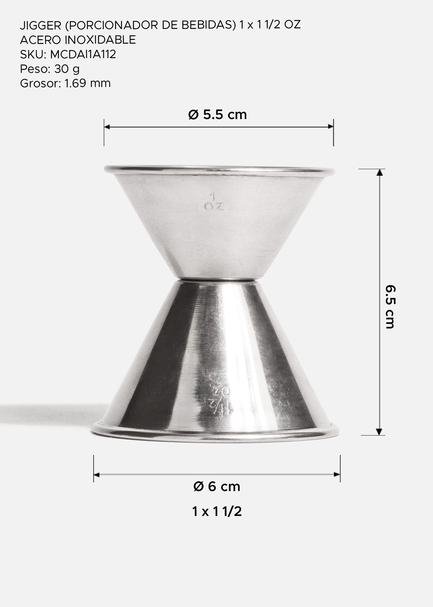 precio jigger medidor maha