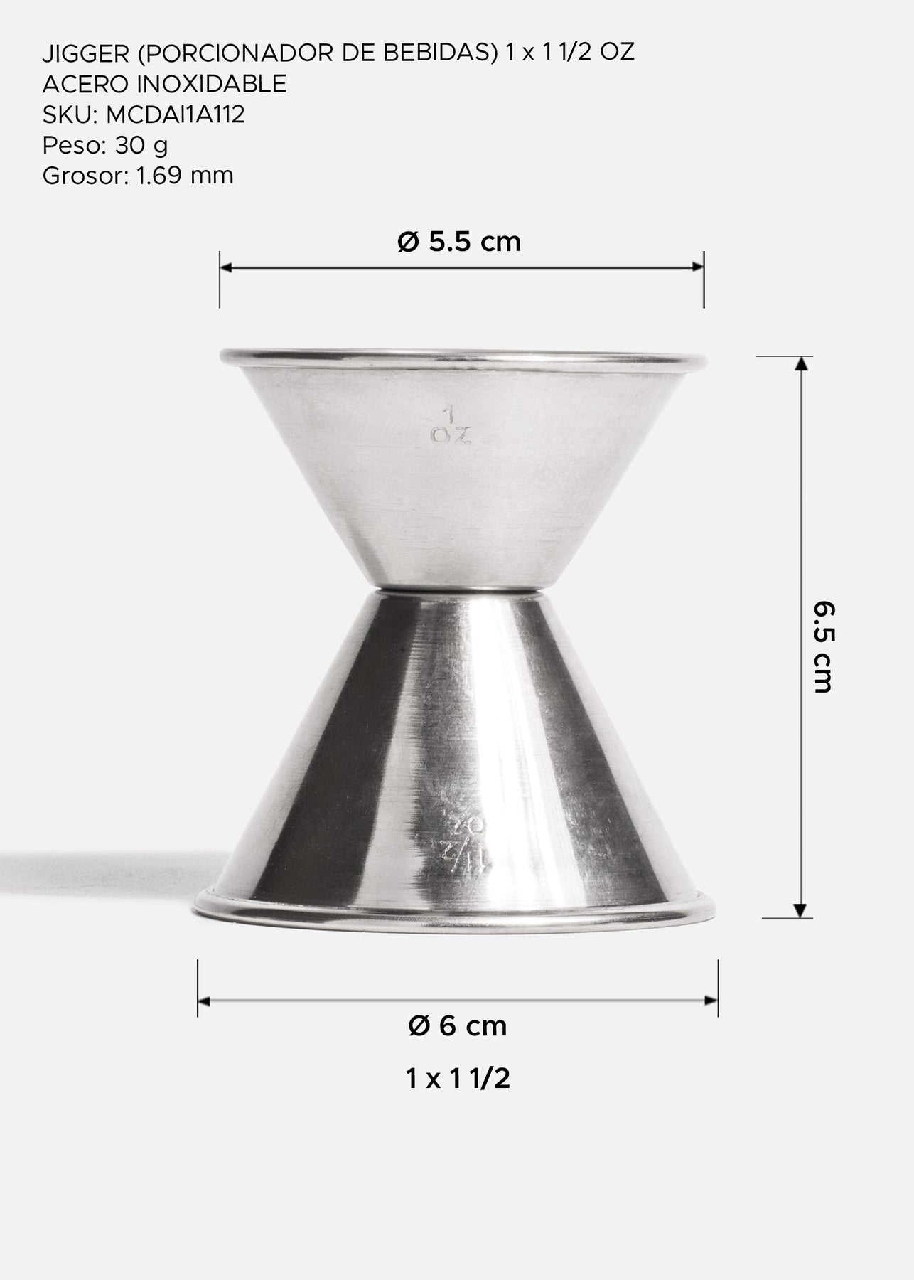 precio jigger medidor maha