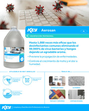 Liquido desinfectante y aromatizante ambiental profesional concentrado Aerosan 4 L