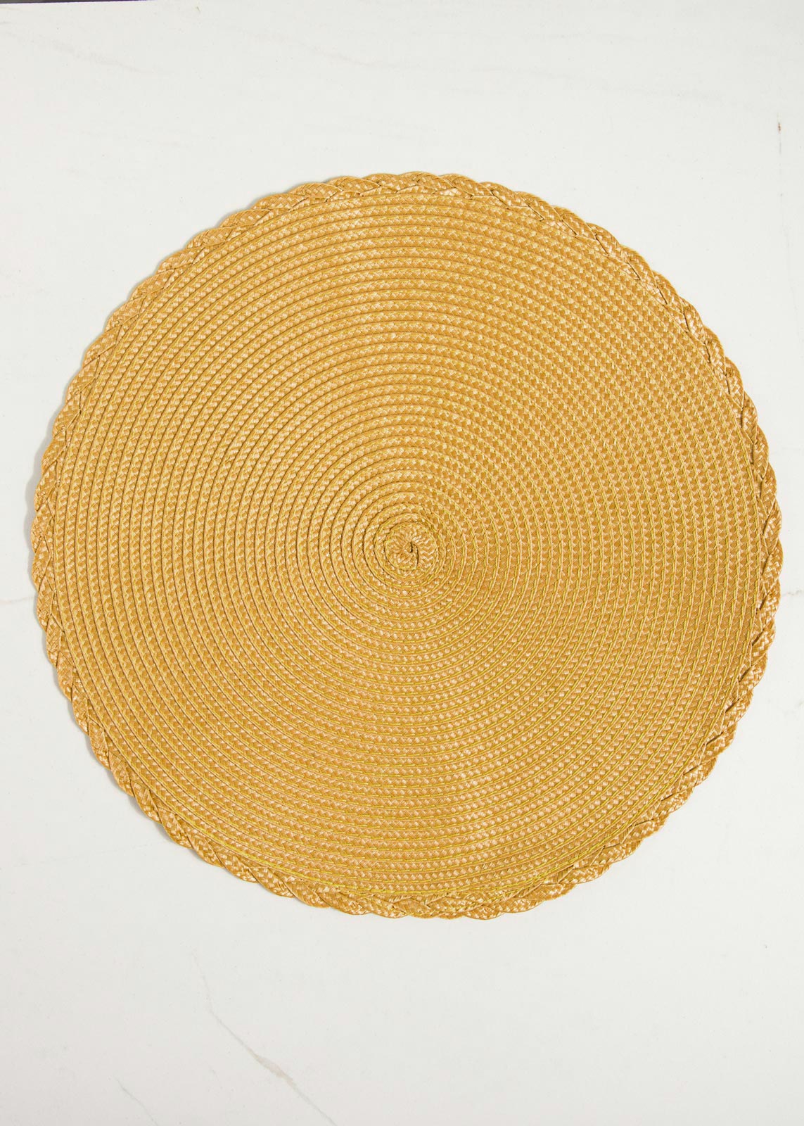 Mantel individual de plástico dorado Kadapa 38 cm 1 Pz