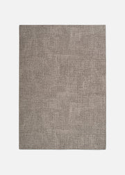 Mantel individual rectangular de vinilo gris de 43 x 30 cm, vista completa extendida.