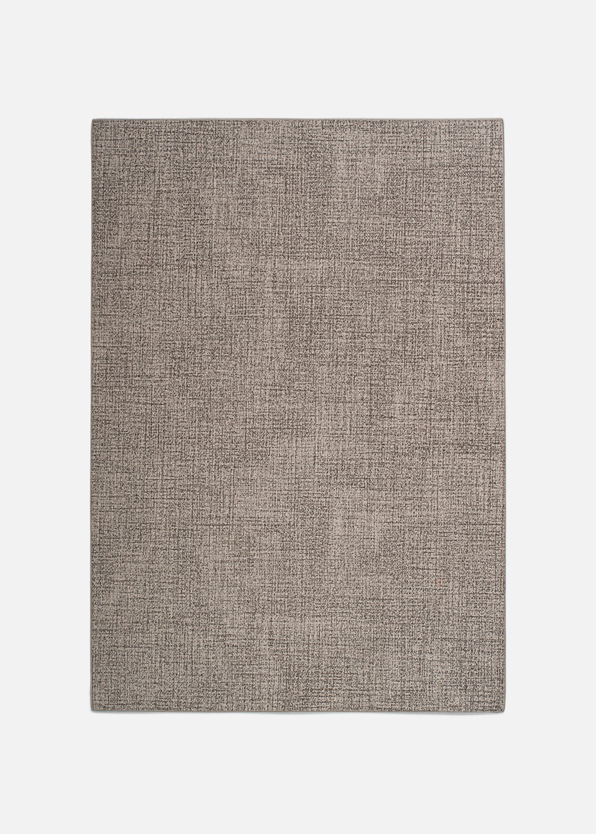 Mantel individual rectangular de vinilo gris de 43 x 30 cm, vista completa extendida.