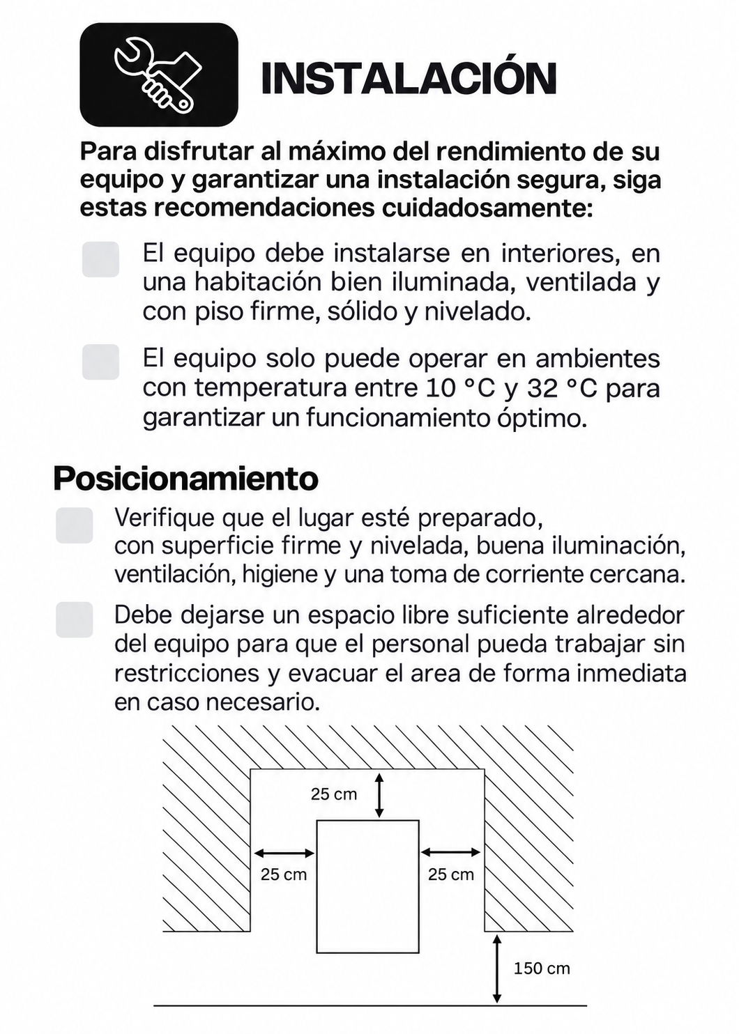 Instrucciones de instalación y separación para ventilación — Rhino MAGRA-2T