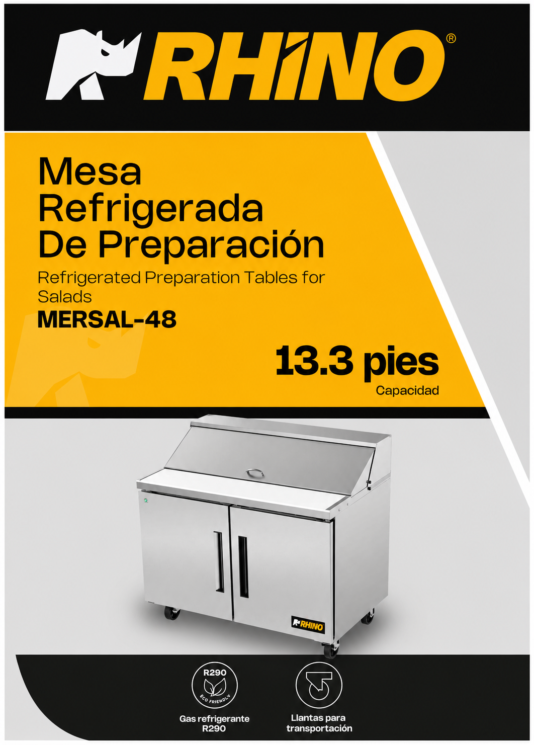 compra mesa refrigerada rhino de venta solo en maha