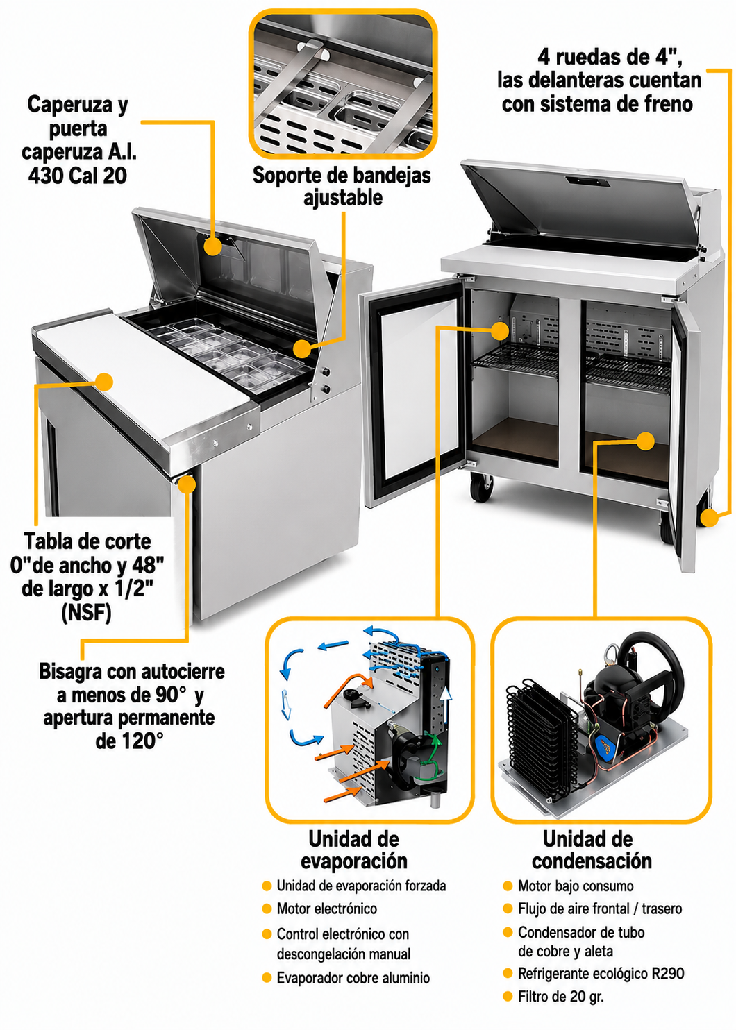 compra mesa refrigerada rhino de venta solo en maha
