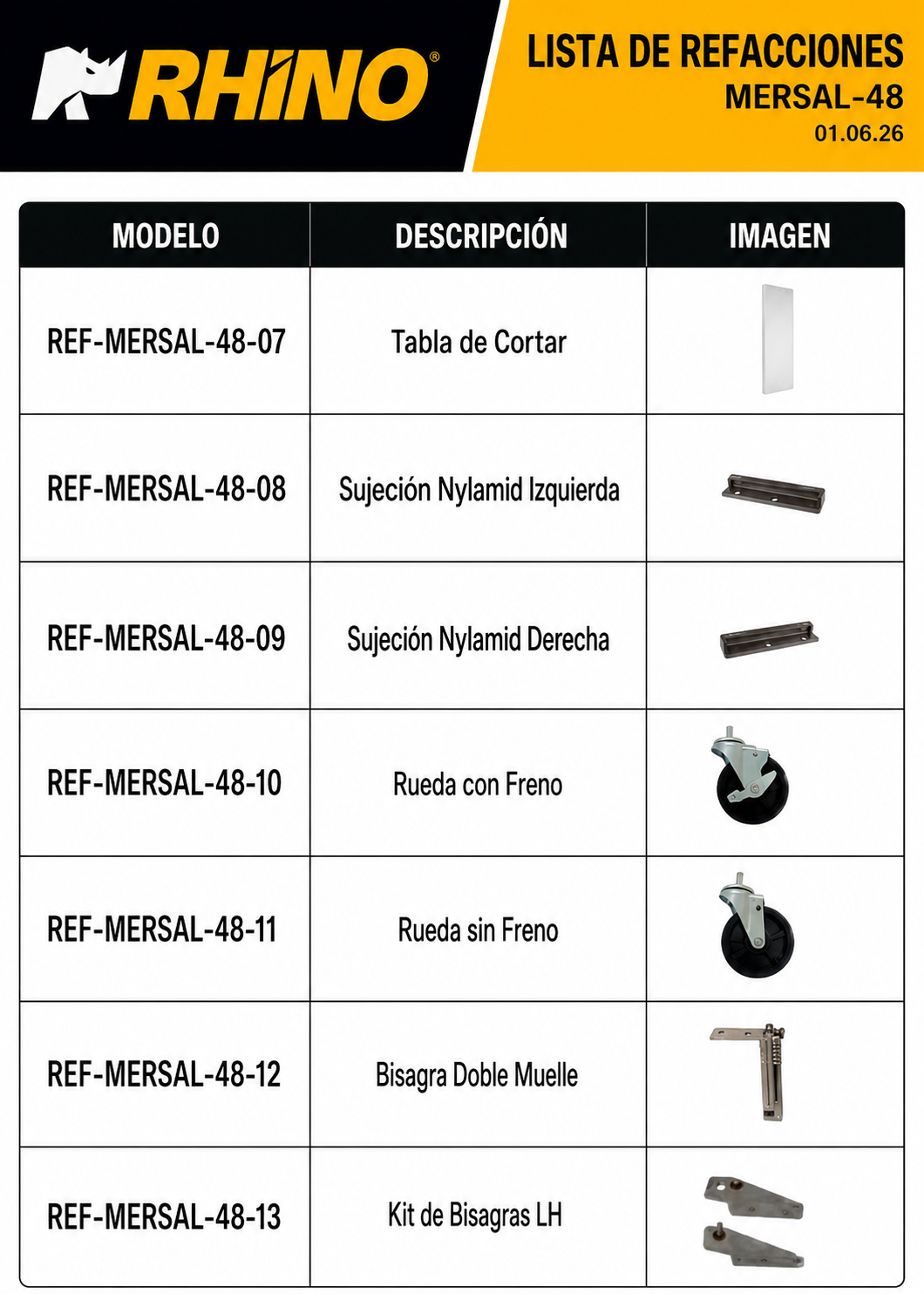 compra mesa refrigerada rhino de venta solo en maha