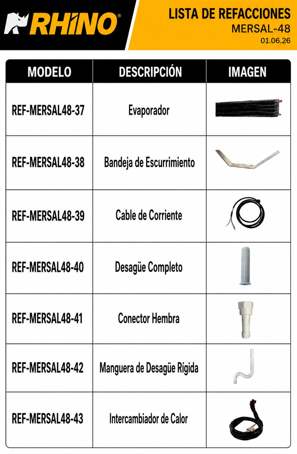 compra mesa refrigerada rhino de venta solo en maha