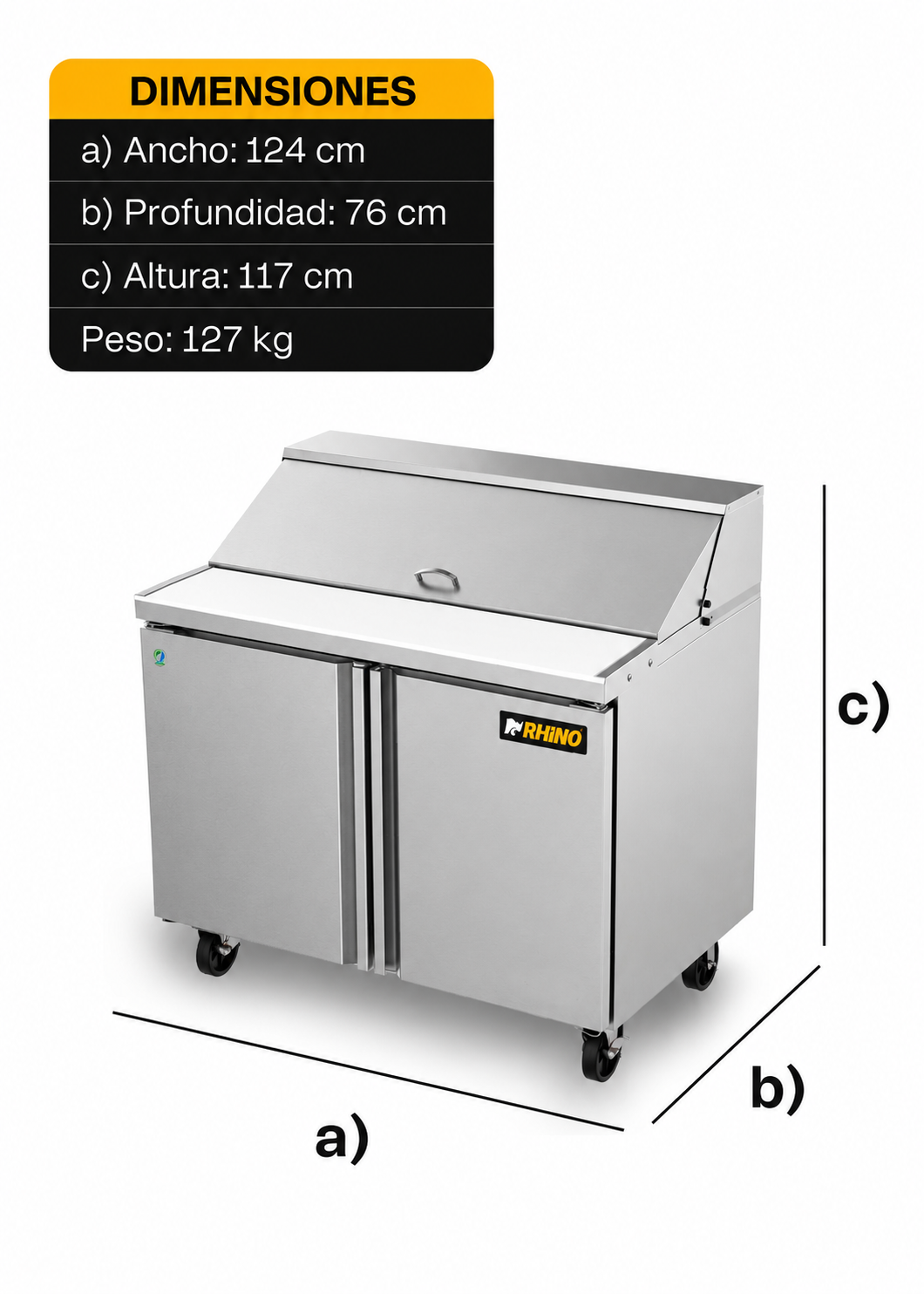 compra mesa refrigerada rhino de venta solo en maha