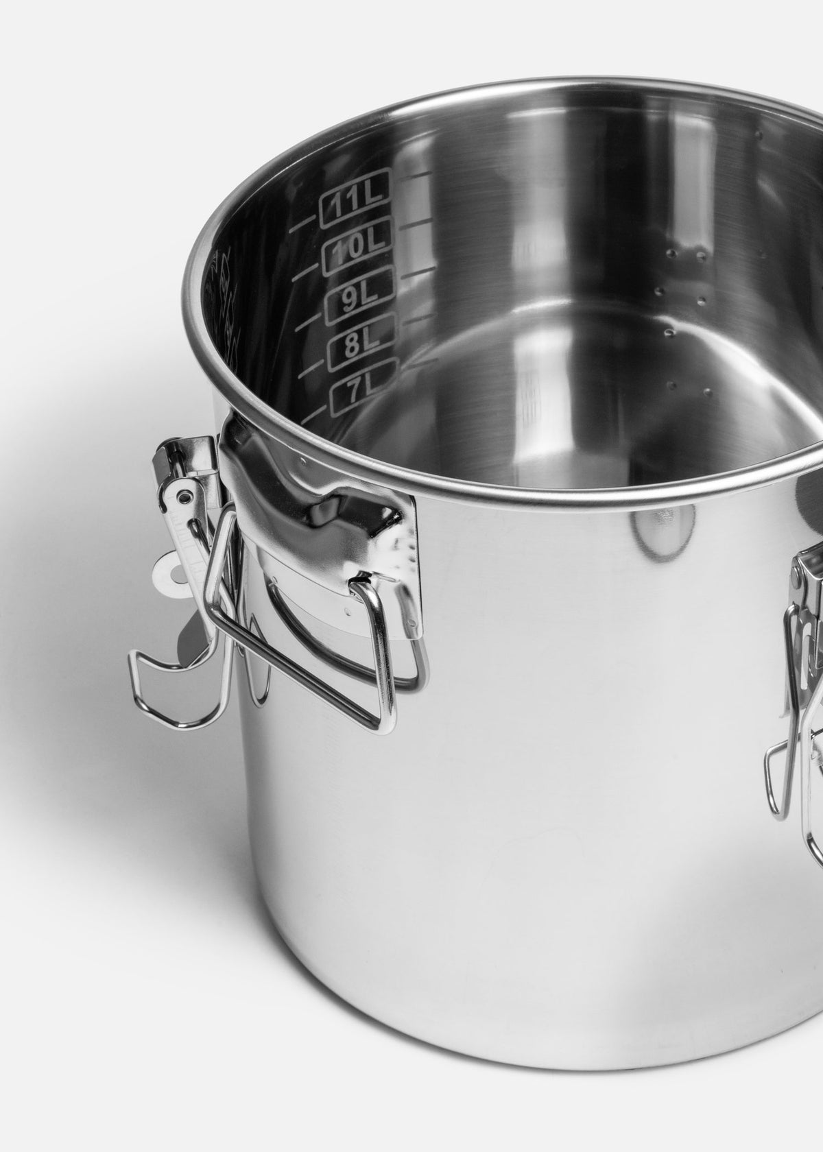 Olla de acero inoxidable 201 de 12 L con clip y tapa de sello hermético, vista de producto 5