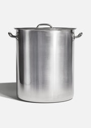Olla de acero inoxidable plata 201 con tapa 34 L — imagen de producto