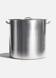 Olla de acero inoxidable plata con tapa 98 L — imagen de producto
