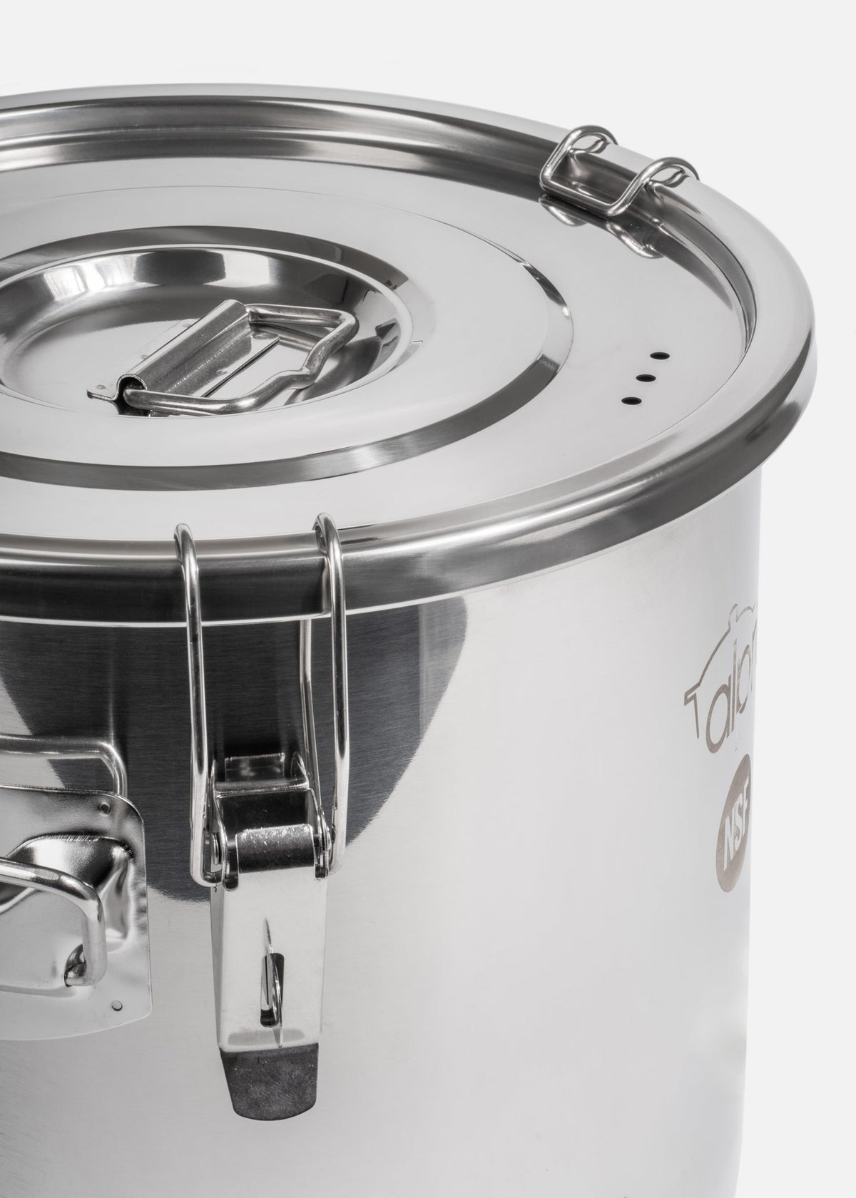 Olla de acero inoxidable 201 plata con sello hermético de clip NSF 21 L — imagen de producto