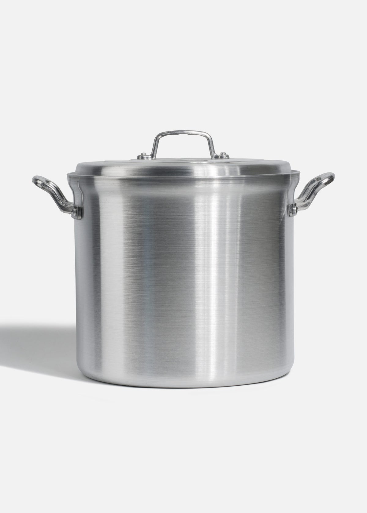 Olla de aluminio grado alimenticio triple fuerte plata NSF con tapa 18 L — imagen de producto