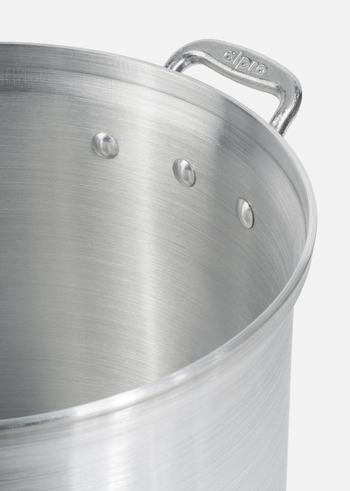 Olla de aluminio grado alimenticio triple fuerte plata NSF con tapa 18 L — imagen de producto