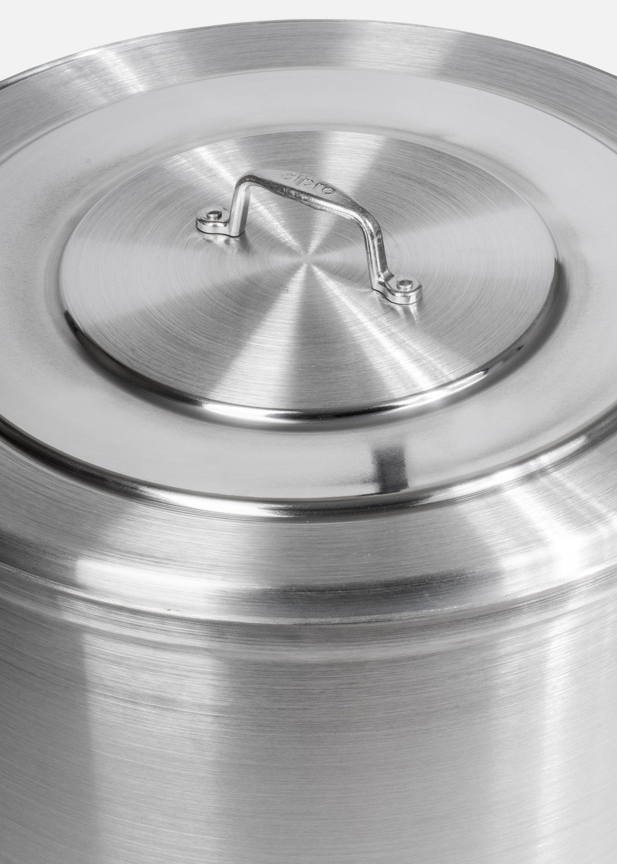 Olla de aluminio grado alimenticio triple fuerte plata con tapa NSF 80 L — imagen de producto