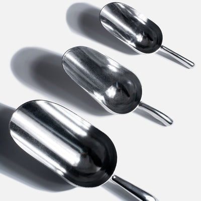 Cuchara redonda para hielo de aluminio Ice Scoop 5, 12 y 24 oz. Premium
