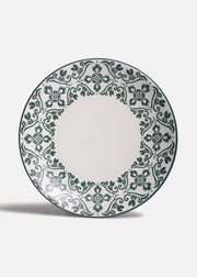 Plato trinche Regina de cerámica Talavera Verde Ø 28 cm