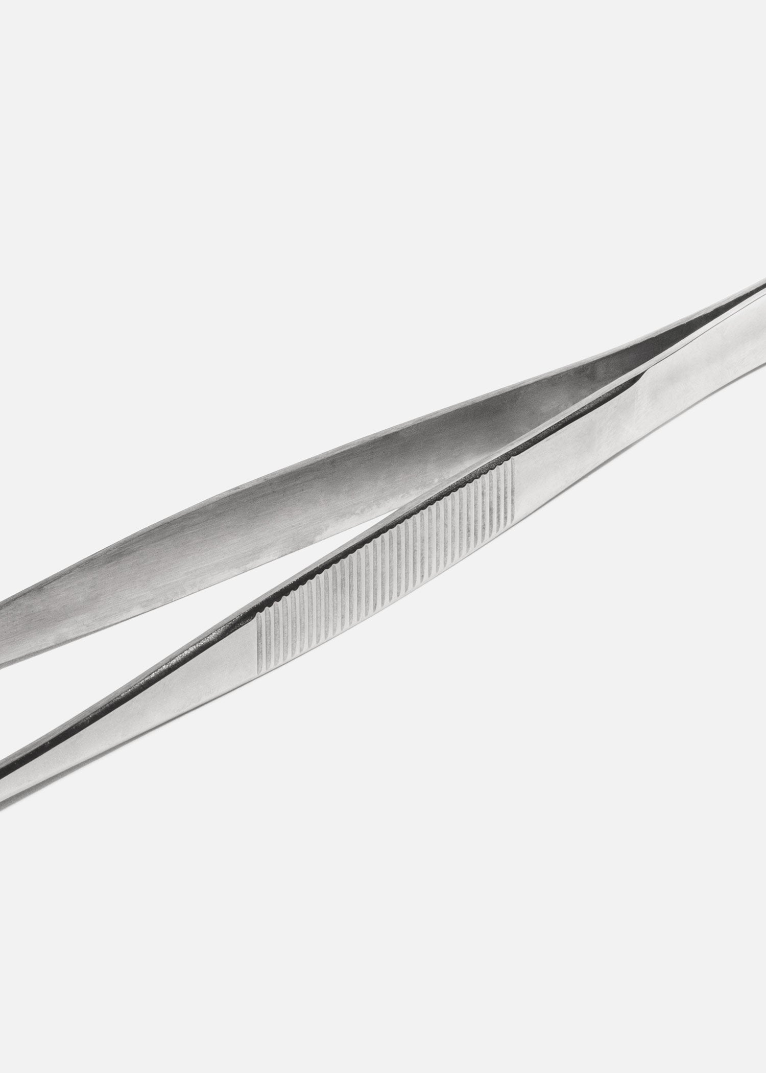 Pinzas delgadas de precisión para cocina de acero inoxidable plata 25 cm