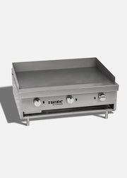 Plancha de acero inoxidable NSF de gas 36", 3 quemadores 69,000 BTU, con placa de acero rolado en frío. Premium (Base por separado)