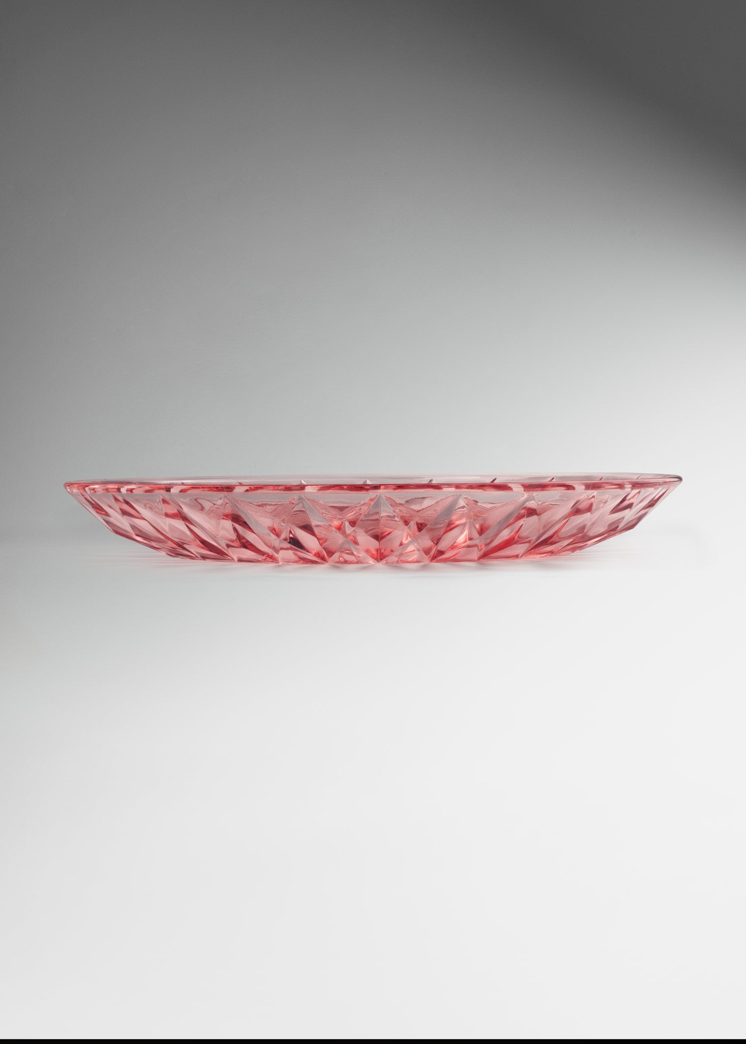 Plato base de cristal rosa meraki texturizado Zafiro 32 cm