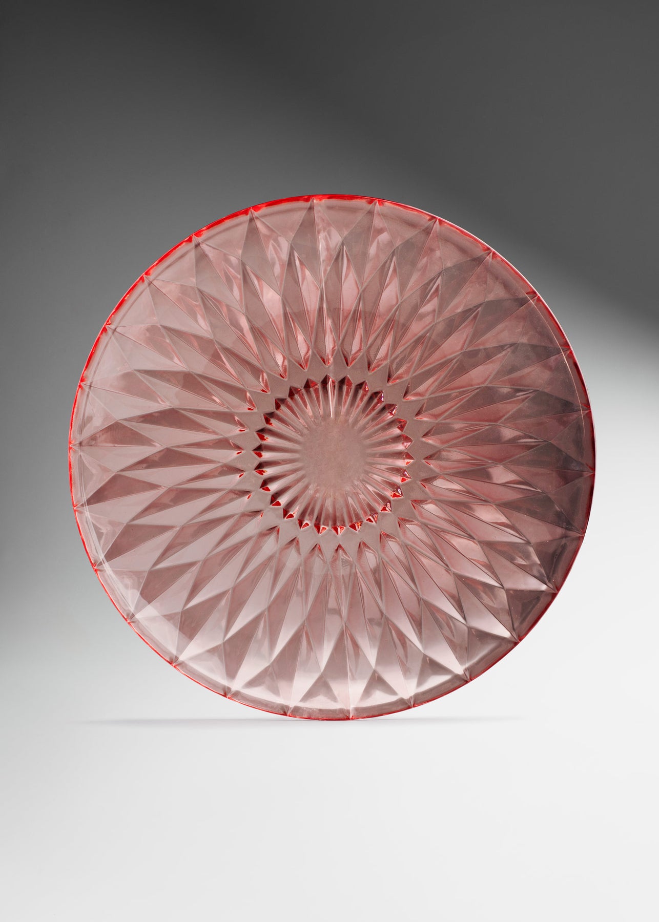 Plato base de cristal rosa meraki texturizado Zafiro 32 cm