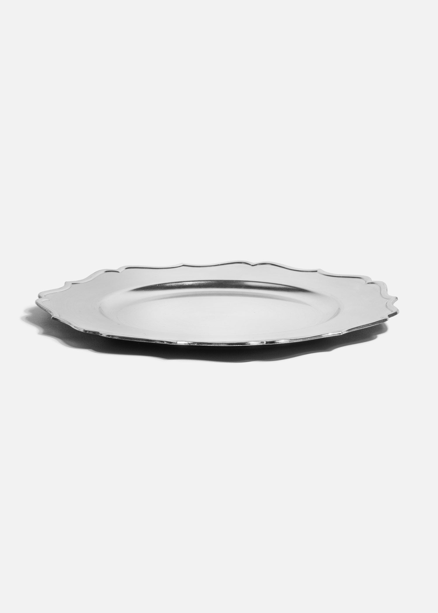 Plato base de plástico plata Romana 33 cm