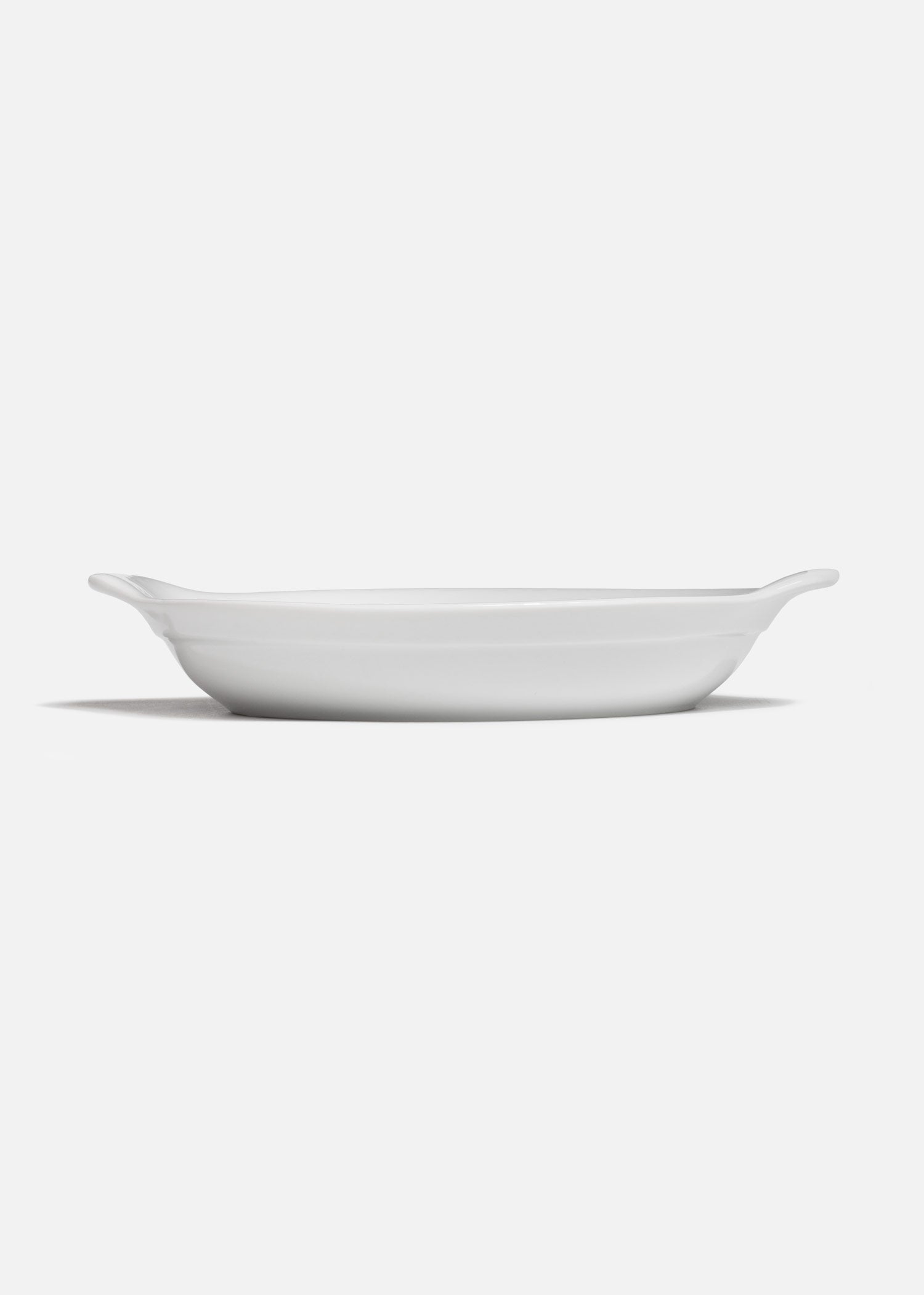 Plato cacerola de porcelana blanco personalizado logo doble Messina 17 cm