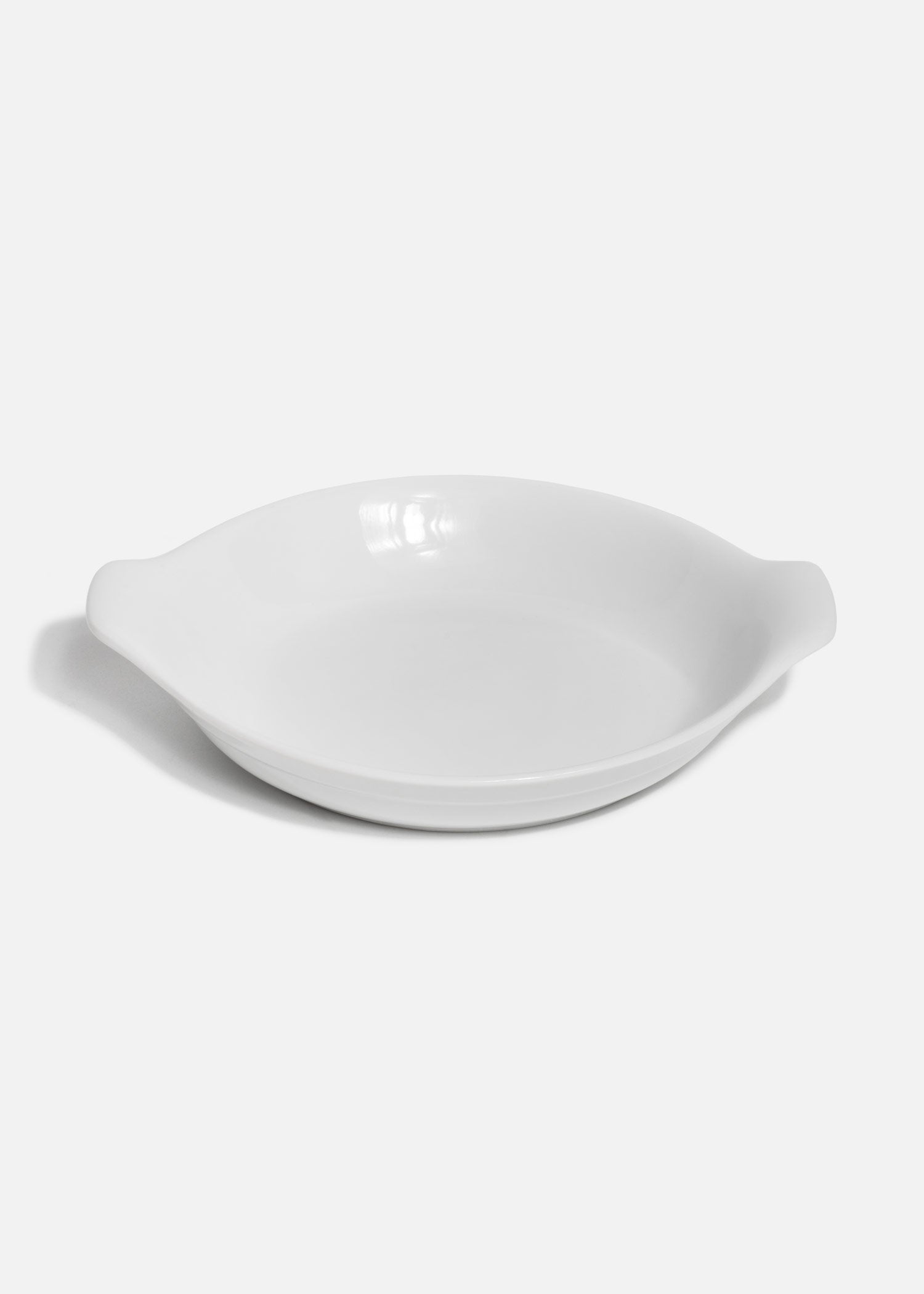 Plato cacerola de porcelana blanco personalizado logo doble Messina 17 cm