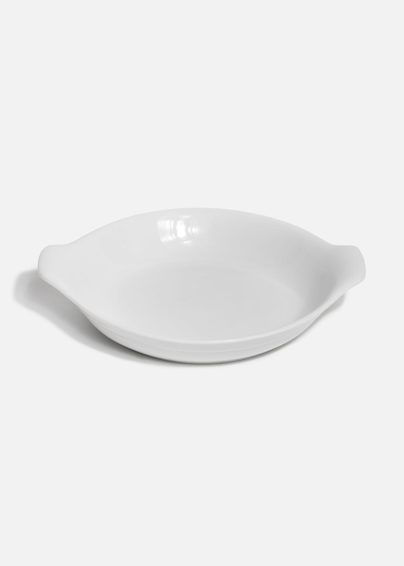 Plato cacerola de porcelana blanco personalizado logo doble Messina 17 cm