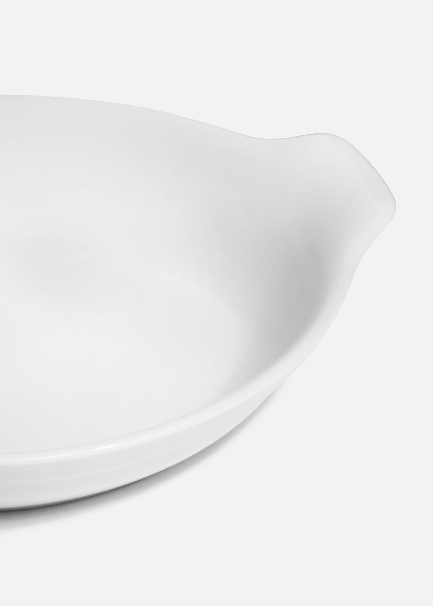 Plato cacerola de porcelana blanco personalizado logo doble Messina 17 cm