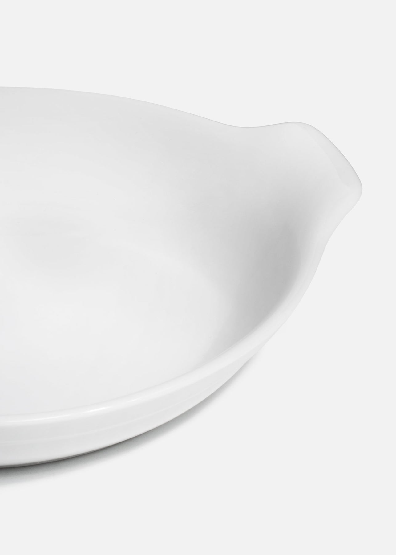 Plato cacerola de porcelana blanco personalizado logo doble Messina 17 cm