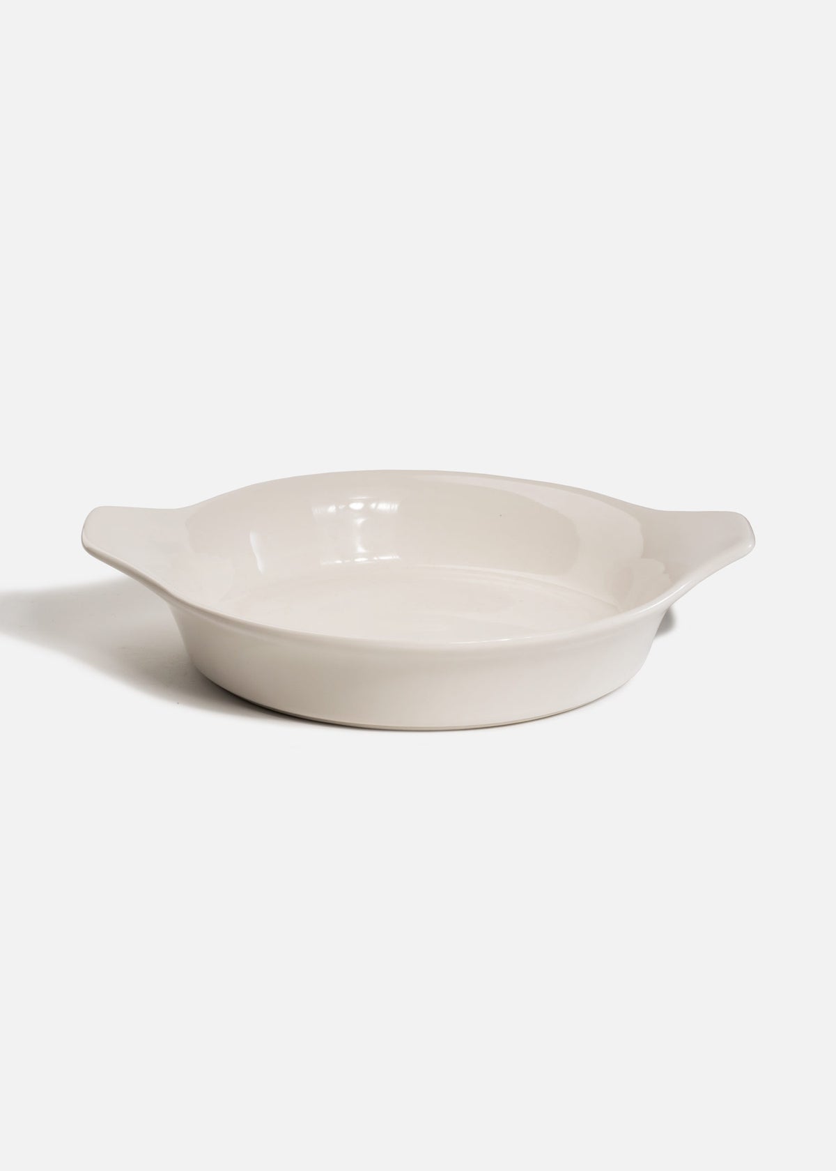 Plato oval hondo con asas de porcelana Optiva de 20 cm — fotografía de producto, vista 1