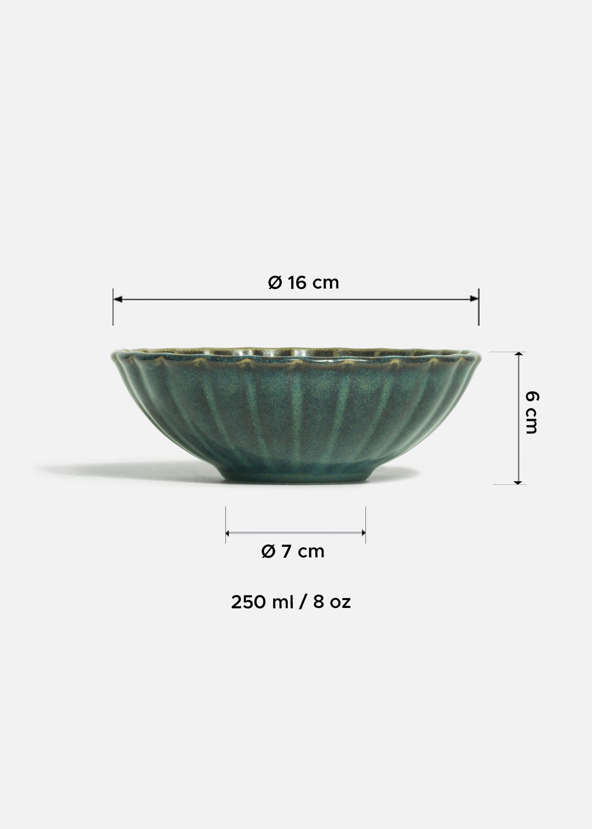 Plato hondo de porcelana verde East Ocean — imagen de producto