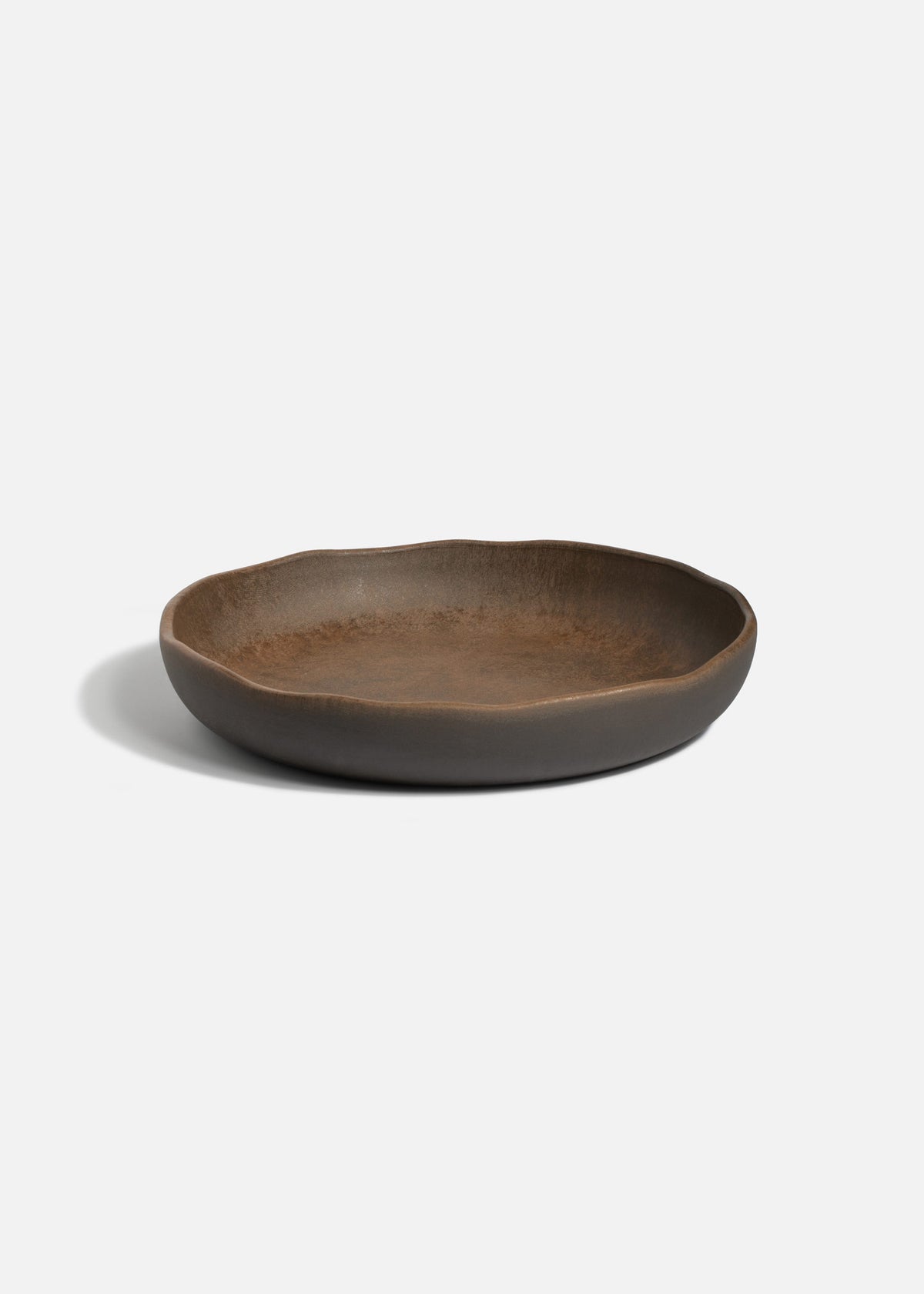 Plato hondo Bonna Cresta Bazalith de porcelana café de 20 cm y 600 ml, vista completa.